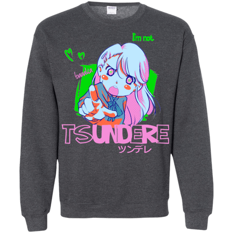 Sweatshirts Dark Heather / Small Tsundere Crewneck Sweatshirt