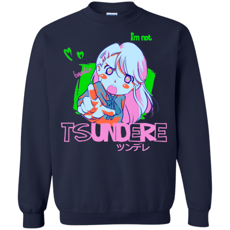 Sweatshirts Navy / Small Tsundere Crewneck Sweatshirt