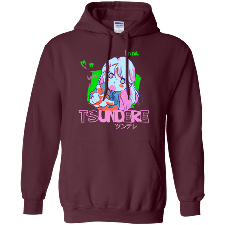 Sweatshirts Maroon / Small Tsundere Pullover Hoodie