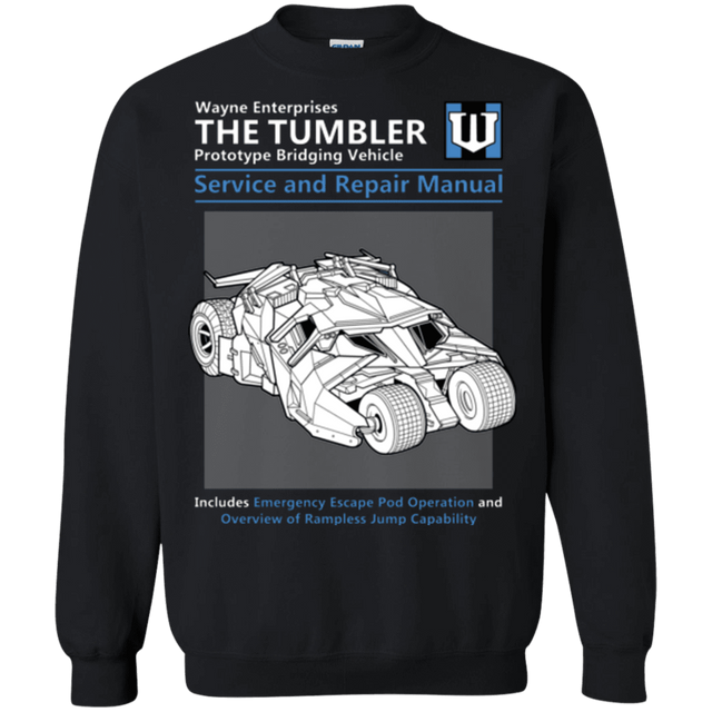 Sweatshirts Black / Small TUMBLER SERVICE AND REPAIR MANUAL Crewneck Sweatshirt