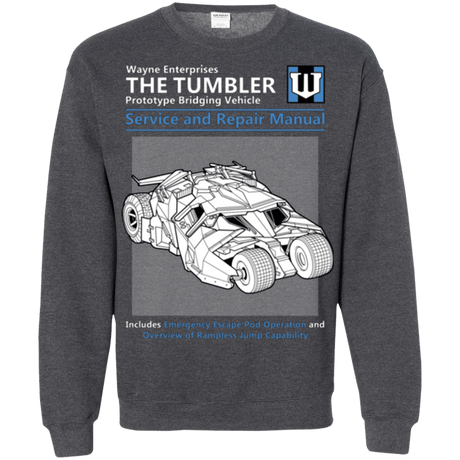 Sweatshirts Dark Heather / Small TUMBLER SERVICE AND REPAIR MANUAL Crewneck Sweatshirt