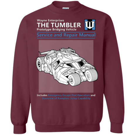 Sweatshirts Maroon / Small TUMBLER SERVICE AND REPAIR MANUAL Crewneck Sweatshirt