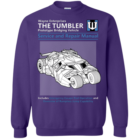 Sweatshirts Purple / Small TUMBLER SERVICE AND REPAIR MANUAL Crewneck Sweatshirt