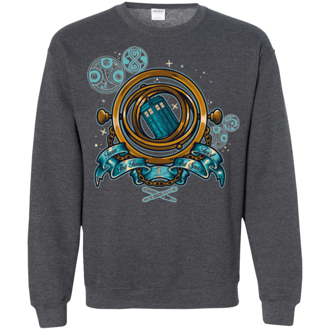 Sweatshirts Dark Heather / Small TURN THE TIME TWIST THE SPACE Crewneck Sweatshirt
