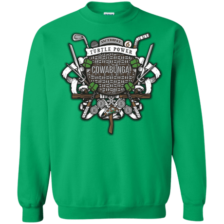 Sweatshirts Irish Green / Small Turtle Power! Crewneck Sweatshirt