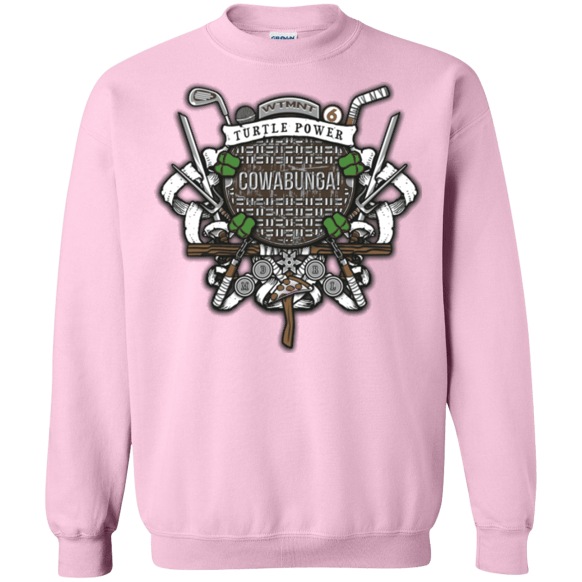 Sweatshirts Light Pink / Small Turtle Power! Crewneck Sweatshirt