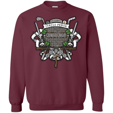 Sweatshirts Maroon / Small Turtle Power! Crewneck Sweatshirt