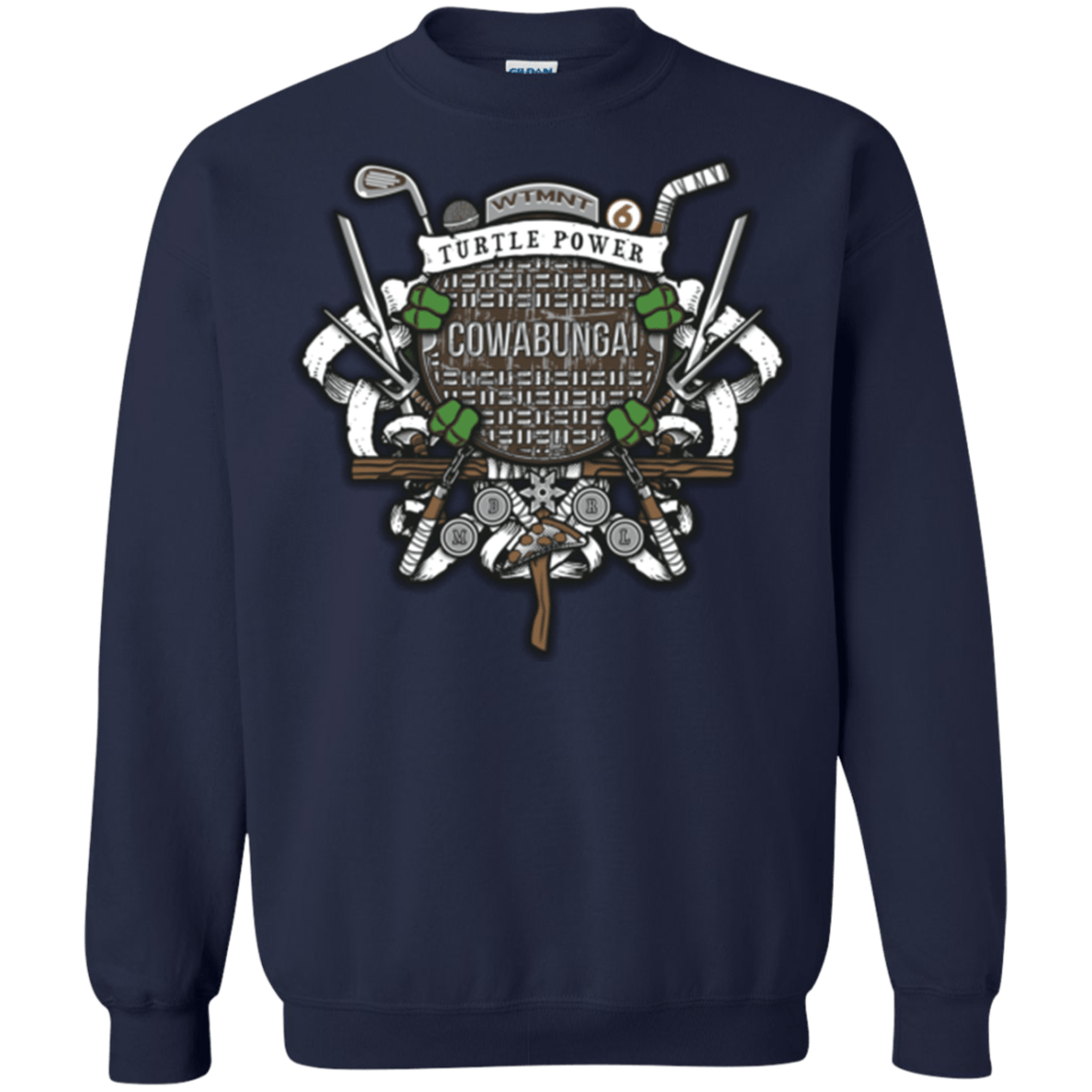 Sweatshirts Navy / Small Turtle Power! Crewneck Sweatshirt