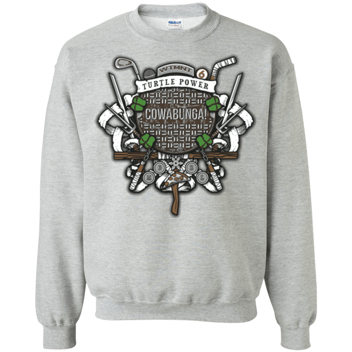 Sweatshirts Sport Grey / Small Turtle Power! Crewneck Sweatshirt