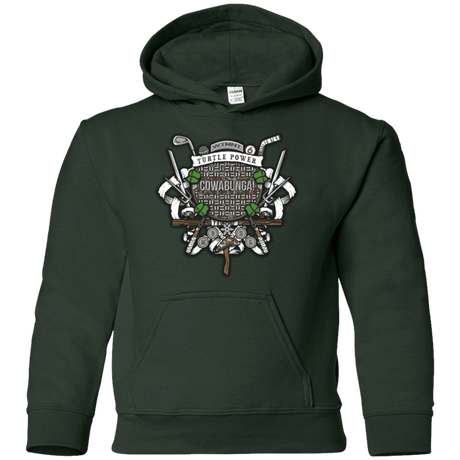 Sweatshirts Forest Green / YS Turtle Power! Youth Hoodie