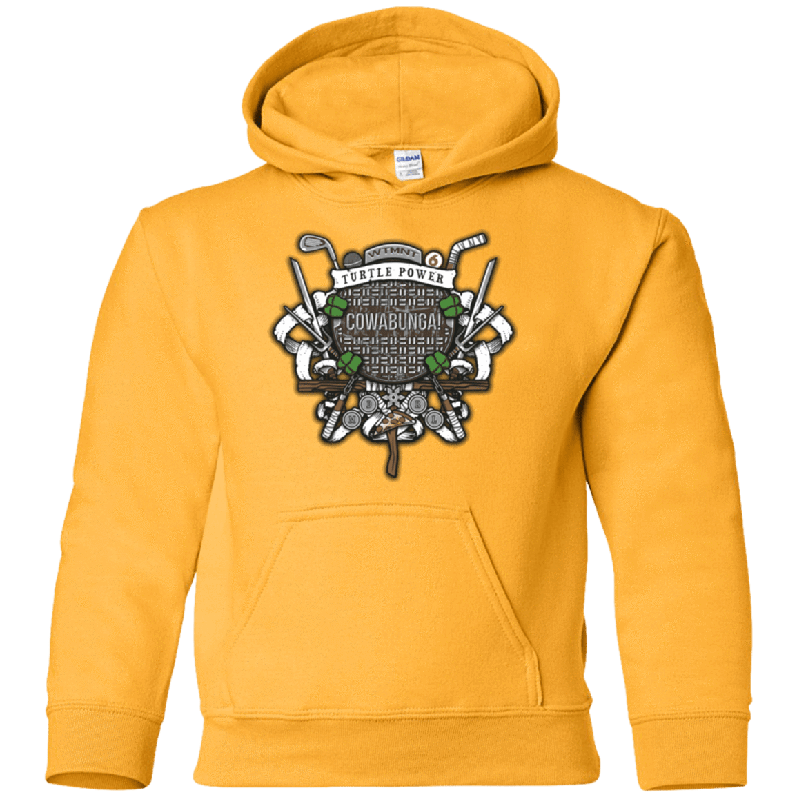 Sweatshirts Gold / YS Turtle Power! Youth Hoodie