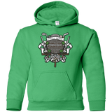 Sweatshirts Irish Green / YS Turtle Power! Youth Hoodie