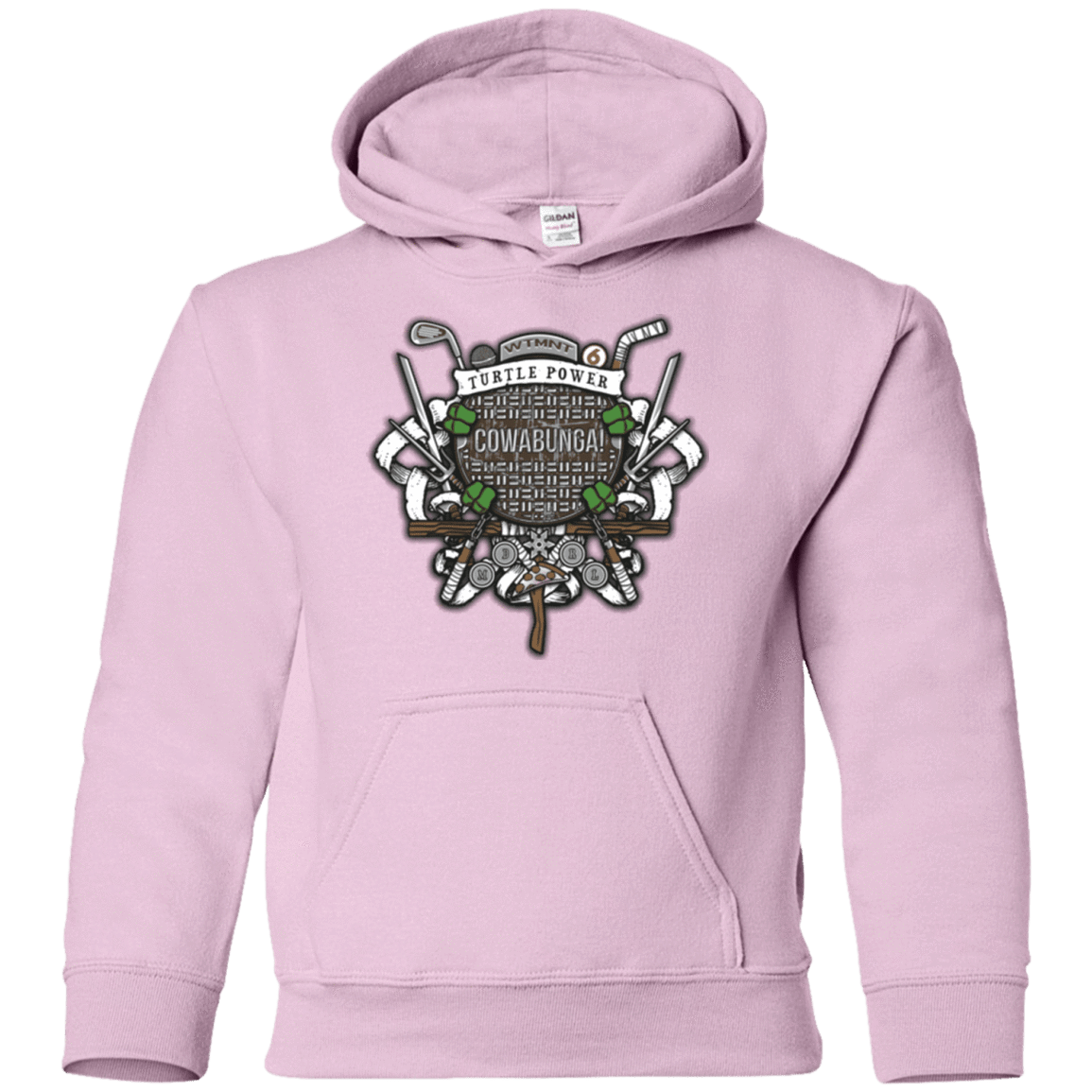 Sweatshirts Light Pink / YS Turtle Power! Youth Hoodie