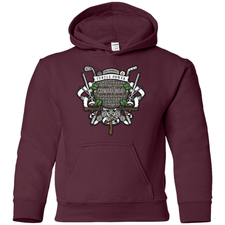 Sweatshirts Maroon / YS Turtle Power! Youth Hoodie