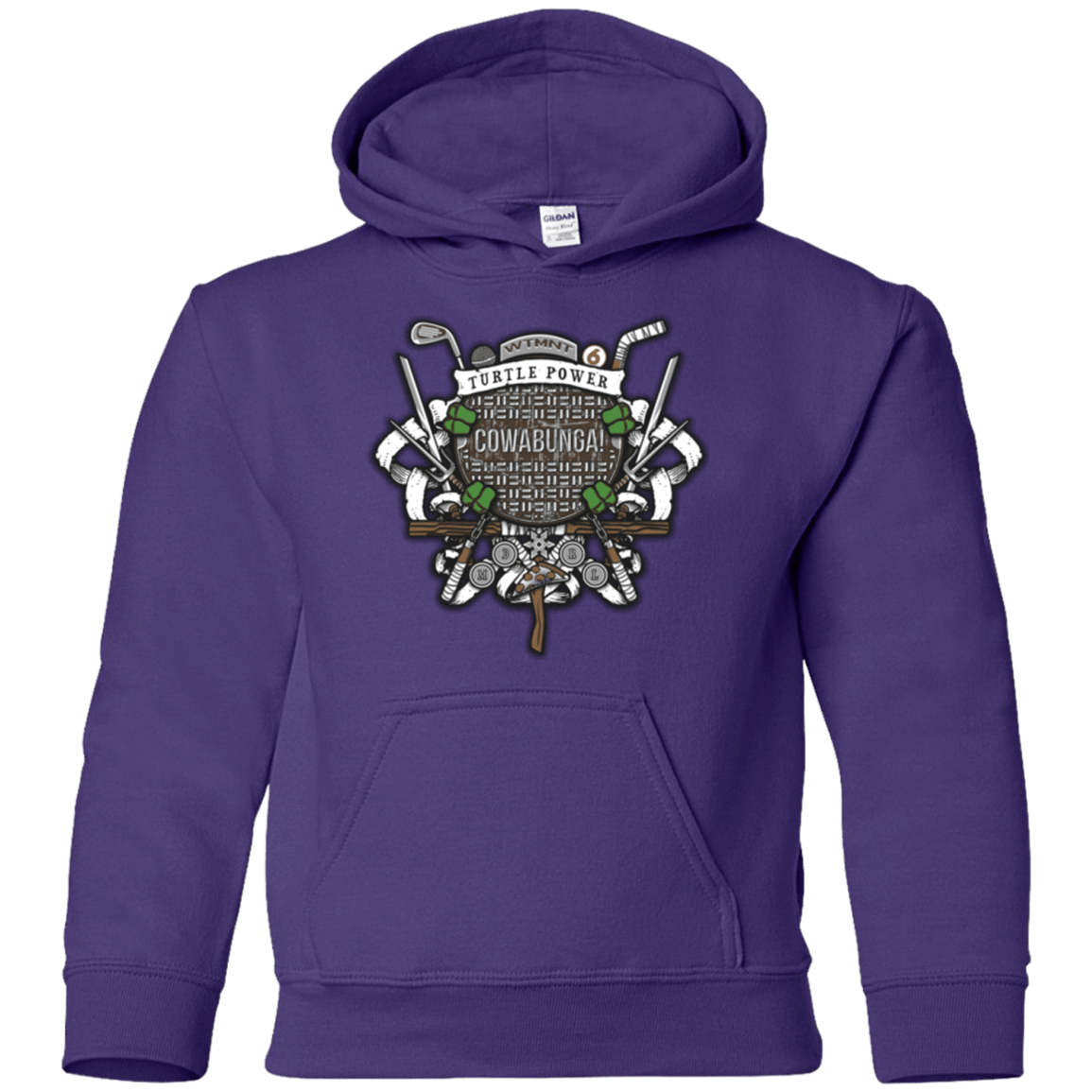 Sweatshirts Purple / YS Turtle Power! Youth Hoodie
