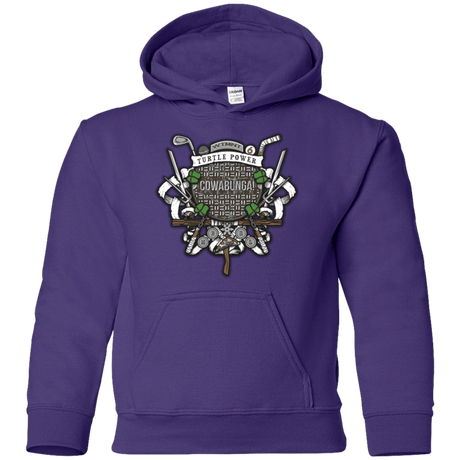 Sweatshirts Purple / YS Turtle Power! Youth Hoodie