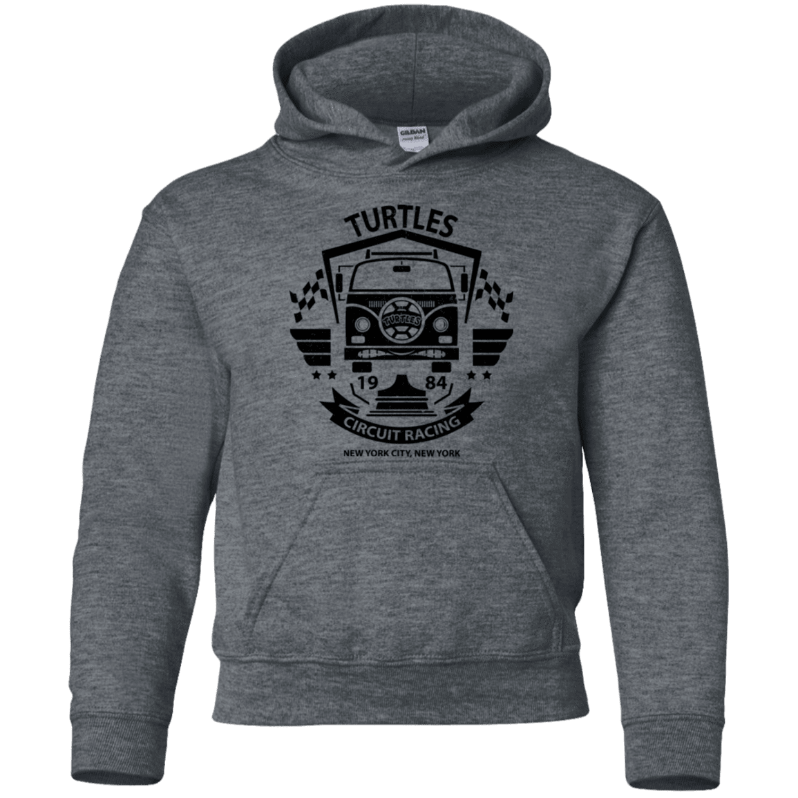 Sweatshirts Dark Heather / YS Turtles Circuit Youth Hoodie