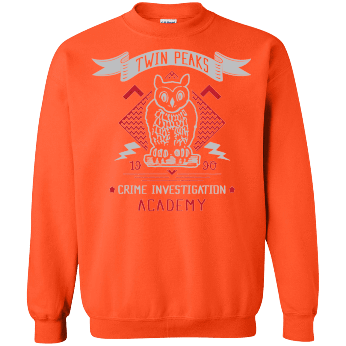 Sweatshirts Orange / Small Twin Peaks Academy Crewneck Sweatshirt