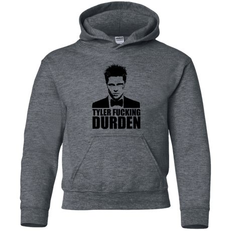 Sweatshirts Dark Heather / YS Tyler Fucking Durden Youth Hoodie