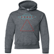 Sweatshirts Dark Heather / YS UFO Tri Youth Hoodie