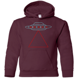 Sweatshirts Maroon / YS UFO Tri Youth Hoodie