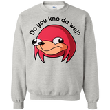 Sweatshirts Ash / Small Ugandan Knuckles Crewneck Sweatshirt