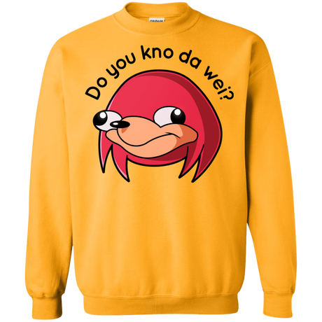 Sweatshirts Gold / Small Ugandan Knuckles Crewneck Sweatshirt