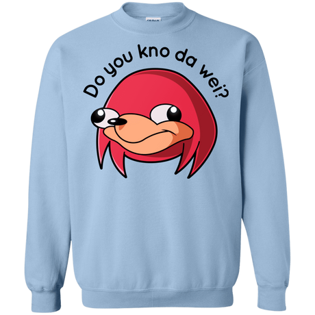 Sweatshirts Light Blue / Small Ugandan Knuckles Crewneck Sweatshirt
