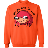 Sweatshirts Orange / Small Ugandan Knuckles Crewneck Sweatshirt