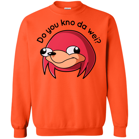 Sweatshirts Orange / Small Ugandan Knuckles Crewneck Sweatshirt