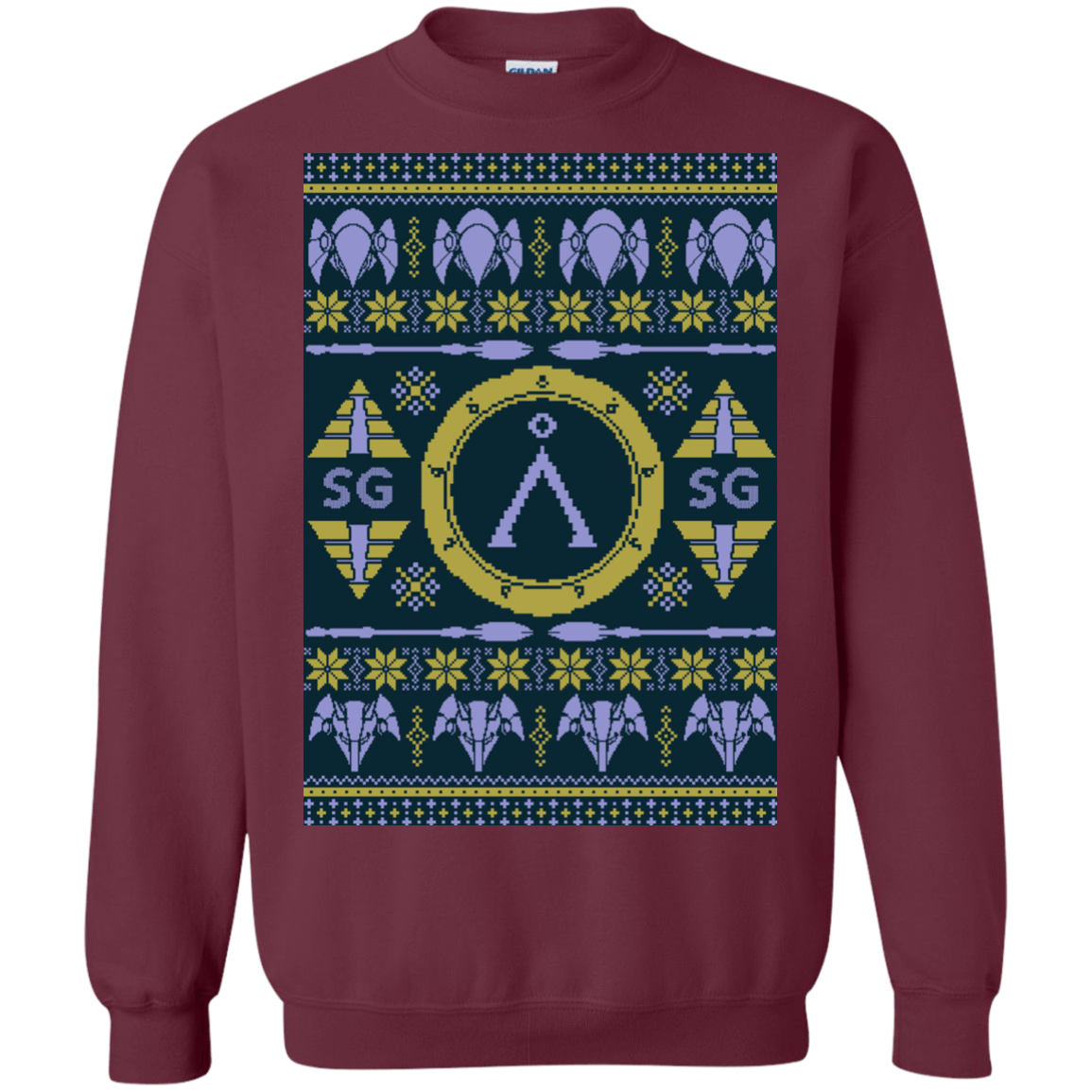 Sweatshirts Maroon / Small UGLY STARGATE Crewneck Sweatshirt