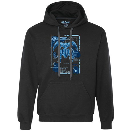 Sweatshirts Black / Small ULTIMATE BLUE PRINT Premium Fleece Hoodie