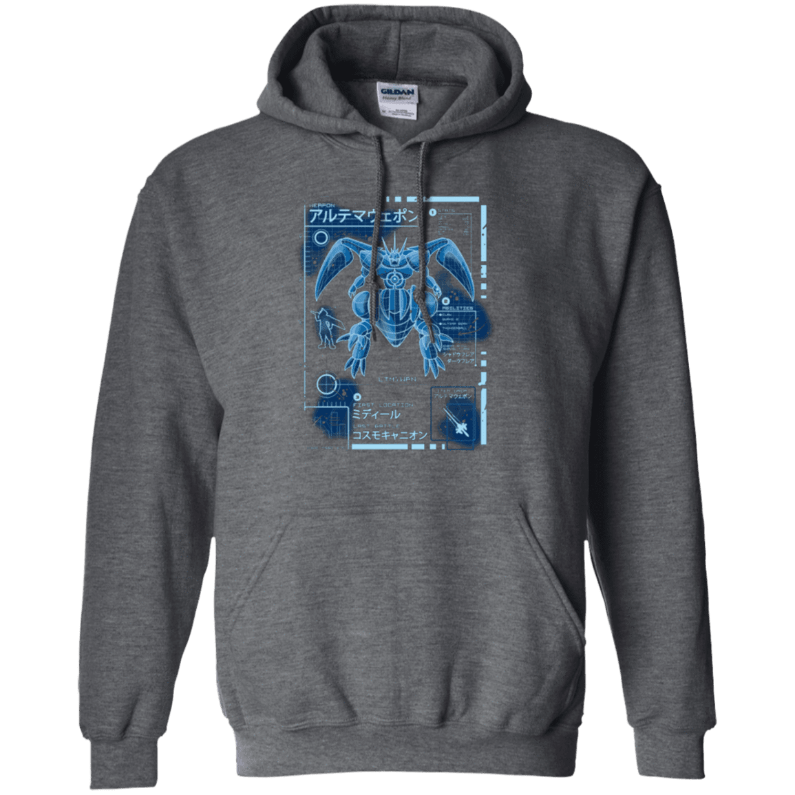 Sweatshirts Dark Heather / Small ULTIMATE BLUE PRINT Pullover Hoodie
