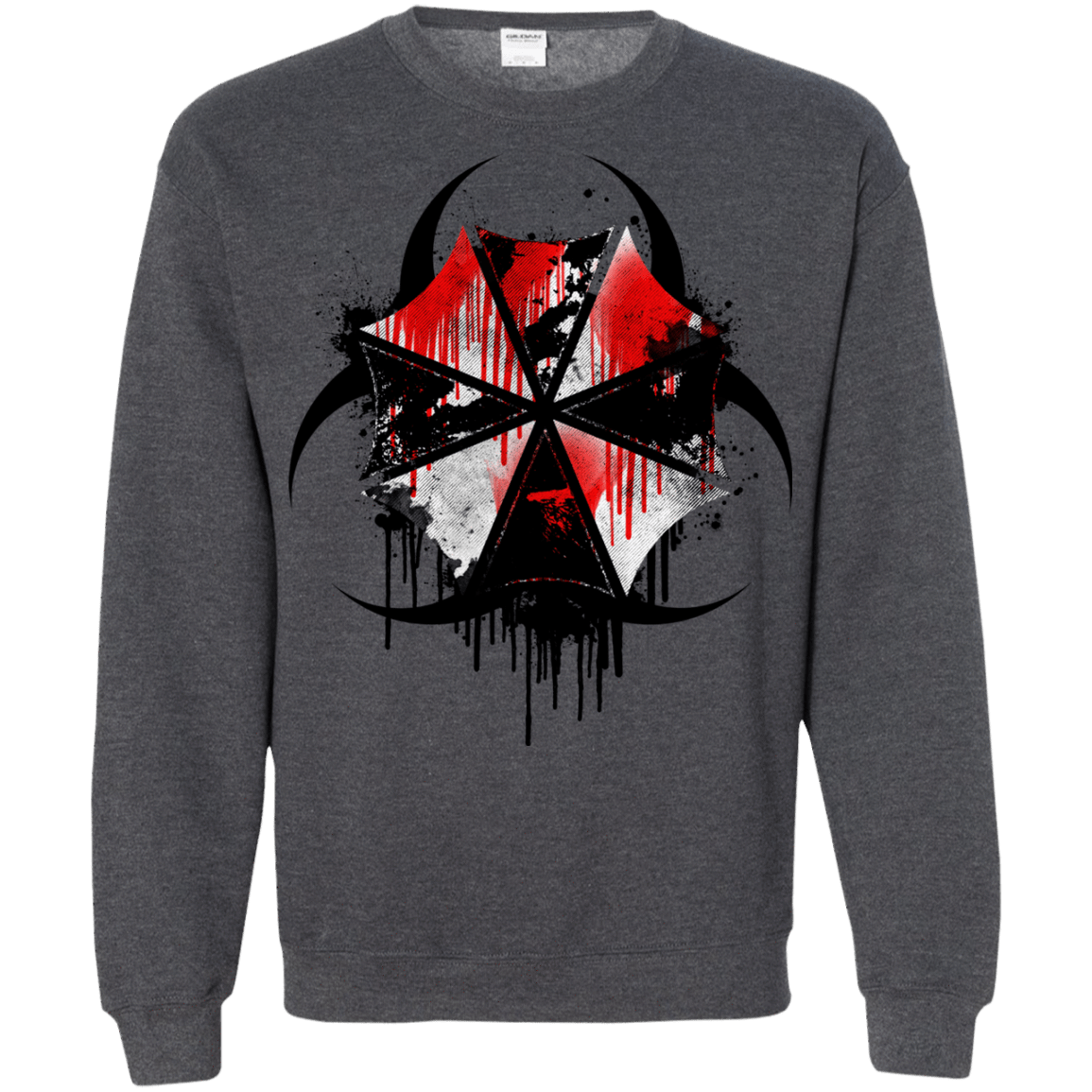 Sweatshirts Dark Heather / S Umbrella Corp Crewneck Sweatshirt