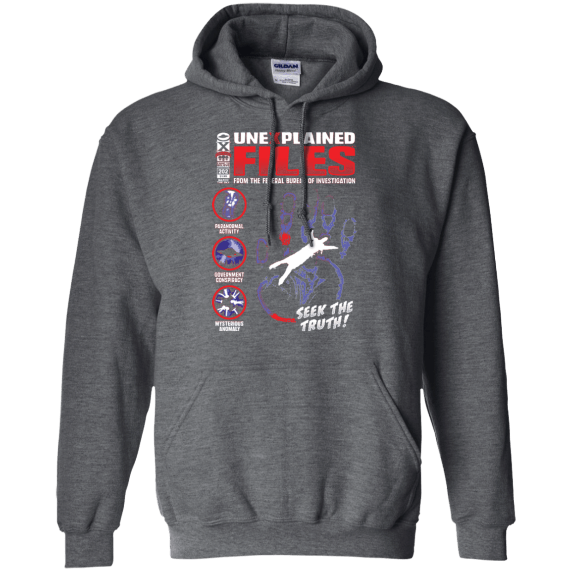 Sweatshirts Dark Heather / Small Unexplained Files Pullover Hoodie