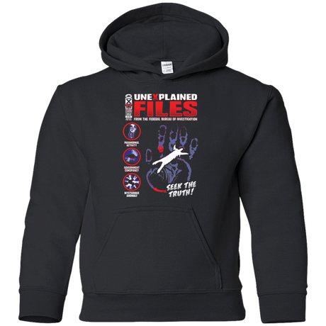 Sweatshirts Black / YS Unexplained Files Youth Hoodie