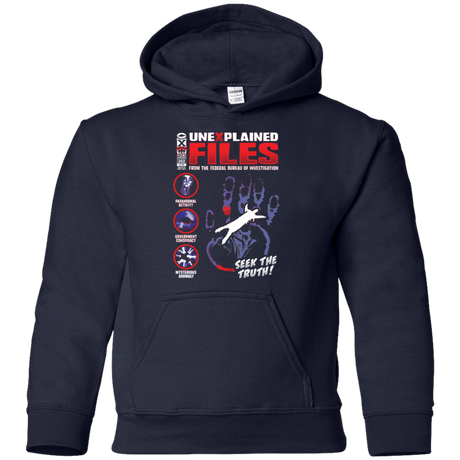 Sweatshirts Navy / YS Unexplained Files Youth Hoodie