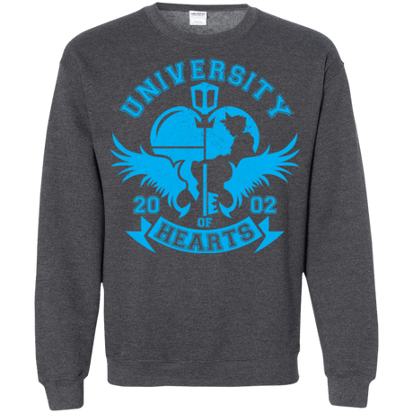 Sweatshirts Dark Heather / Small University of Hearts Crewneck Sweatshirt