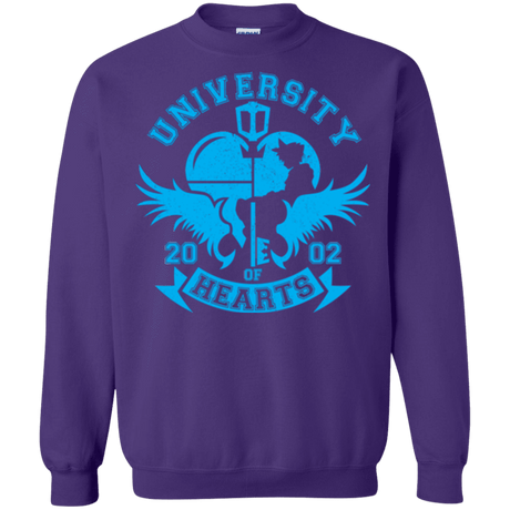 Sweatshirts Purple / Small University of Hearts Crewneck Sweatshirt
