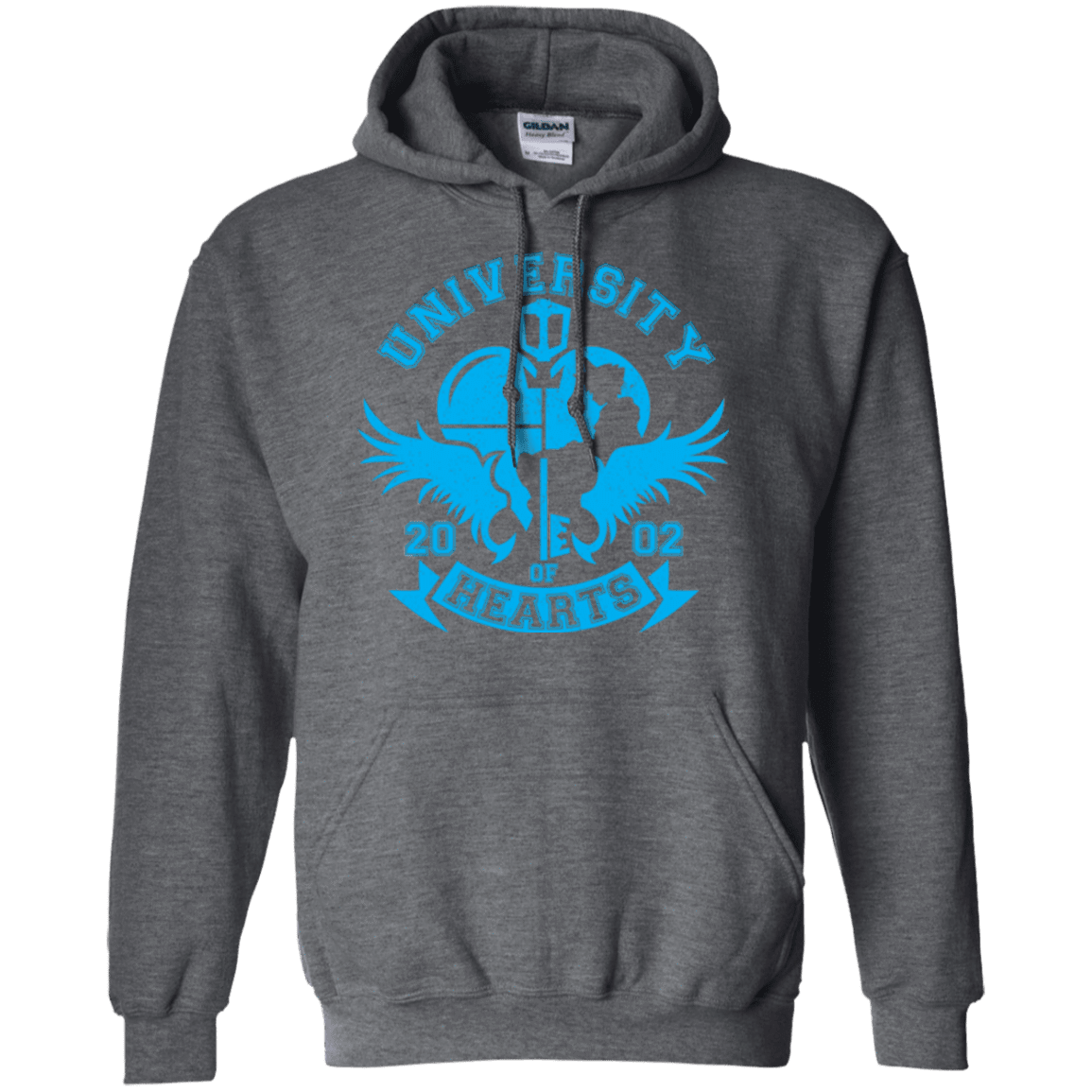 Sweatshirts Dark Heather / Small University of Hearts Pullover Hoodie