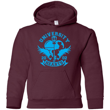 Sweatshirts Maroon / YS University of Hearts Youth Hoodie