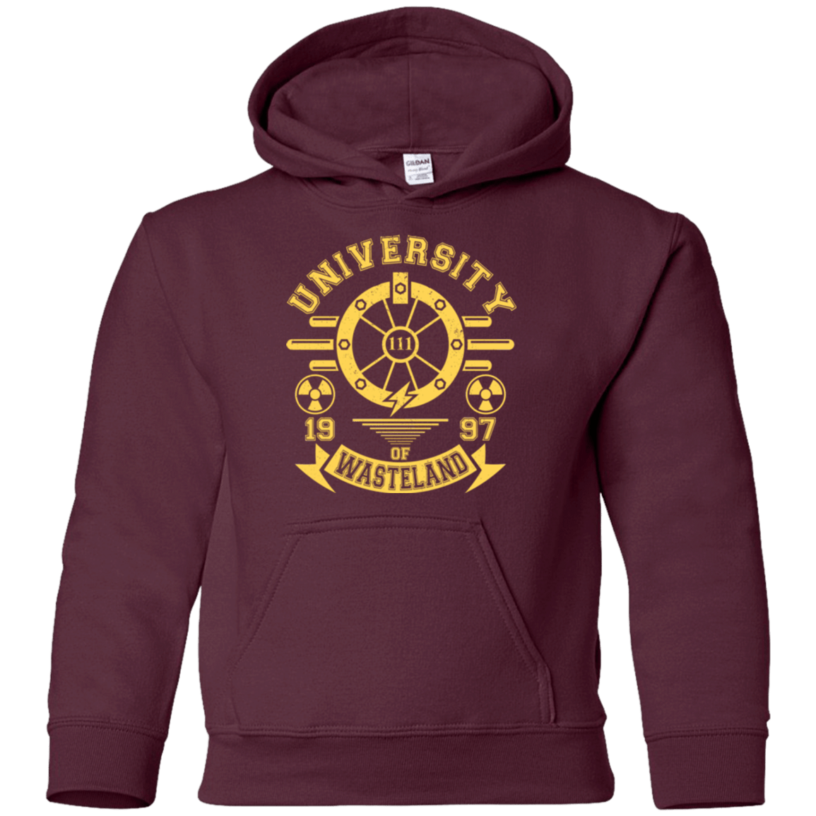 Sweatshirts Maroon / YS University of Wasteland Youth Hoodie
