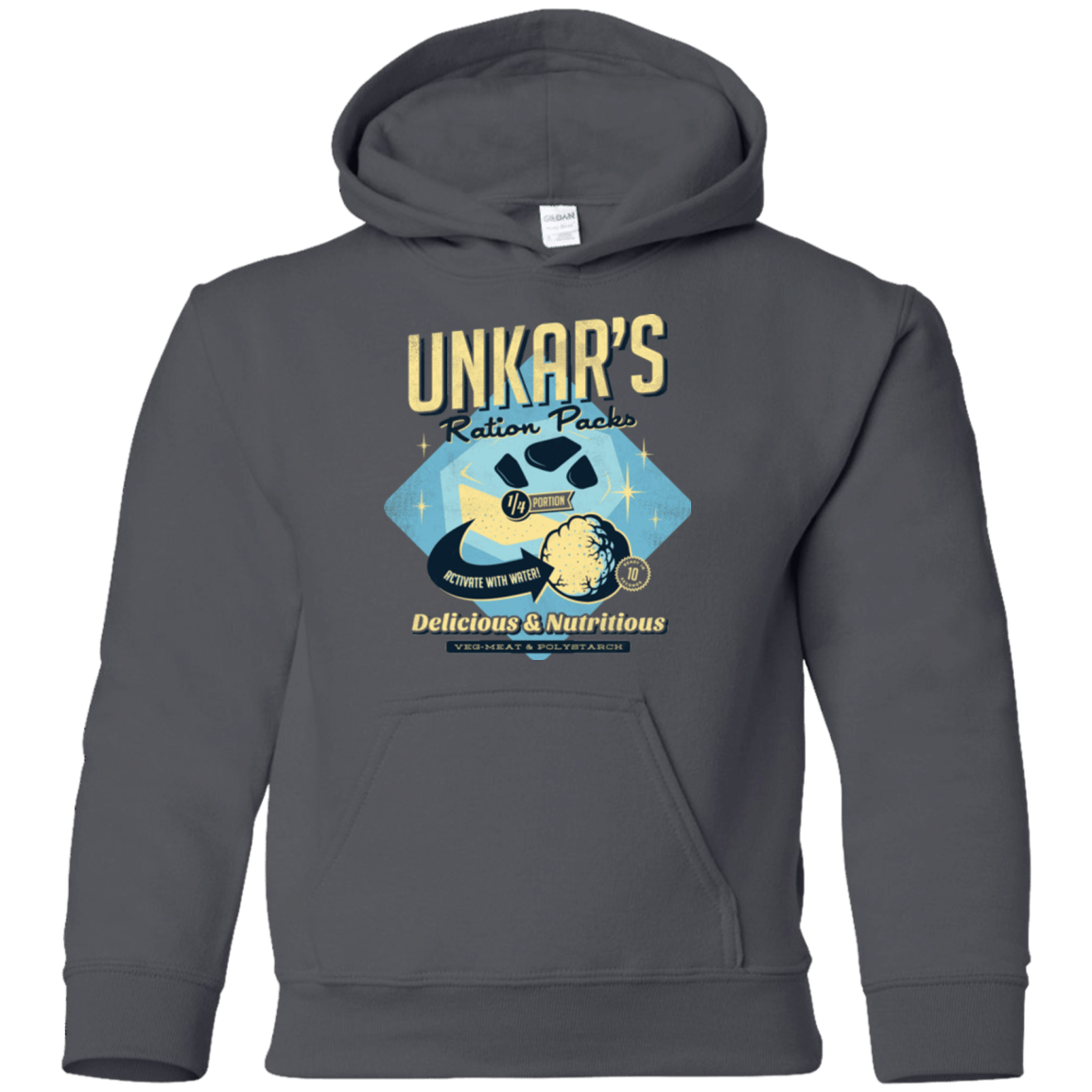 Sweatshirts Charcoal / YS Unkars Ration Packs Youth Hoodie