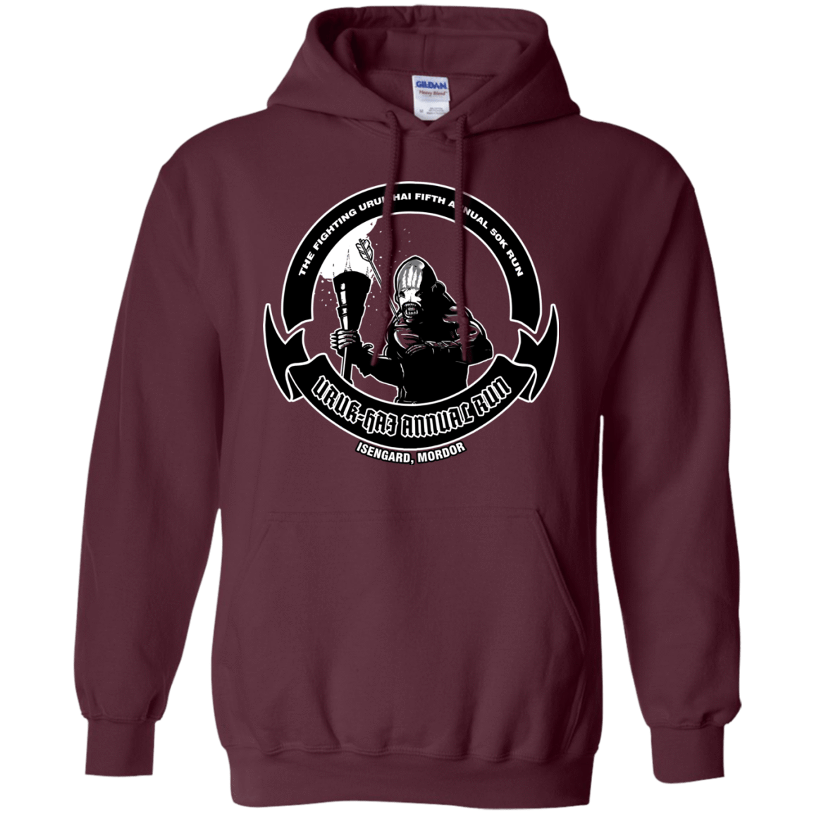 Sweatshirts Maroon / S Uruk Hai Annual Run Pullover Hoodie