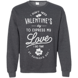 Sweatshirts Dark Heather / Small Valentine's Day Crewneck Sweatshirt