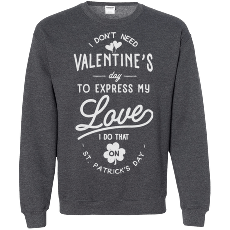 Sweatshirts Dark Heather / Small Valentine's Day Crewneck Sweatshirt