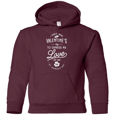 Sweatshirts Maroon / YS Valentine's Day Youth Hoodie