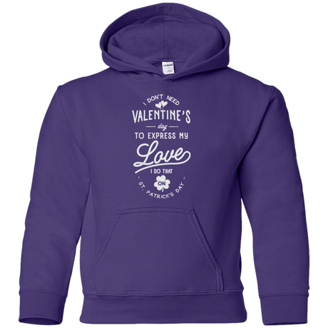 Sweatshirts Purple / YS Valentine's Day Youth Hoodie
