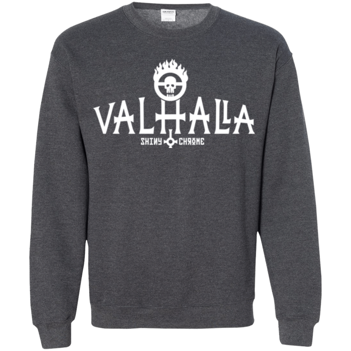 Sweatshirts Dark Heather / Small Valhalla Shiny & Chrome Crewneck Sweatshirt