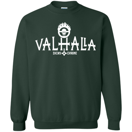 Sweatshirts Forest Green / Small Valhalla Shiny & Chrome Crewneck Sweatshirt